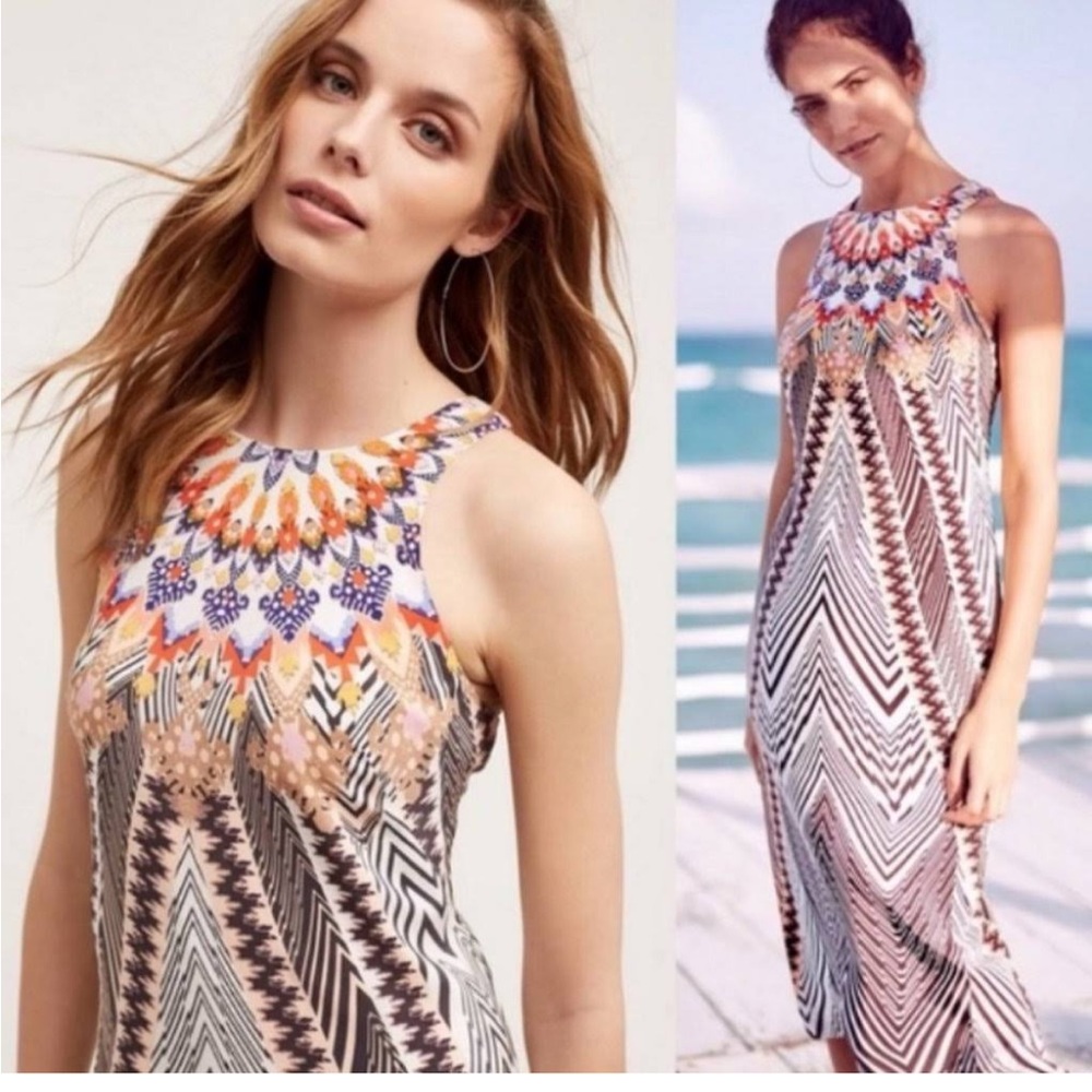 Anthropologie HD in Paris silk shift dress size 2